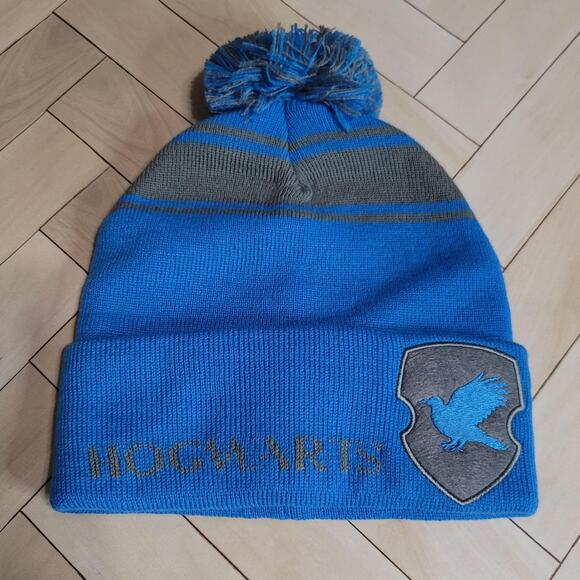 Ravenclaw Hogwarts Cuffed Folded Blue-Grey Beanie - Picture 5 of 5